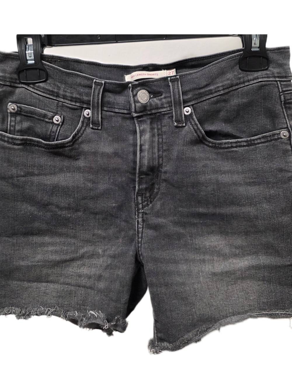Levi Strauss Women's Black Washed Denim Shorts